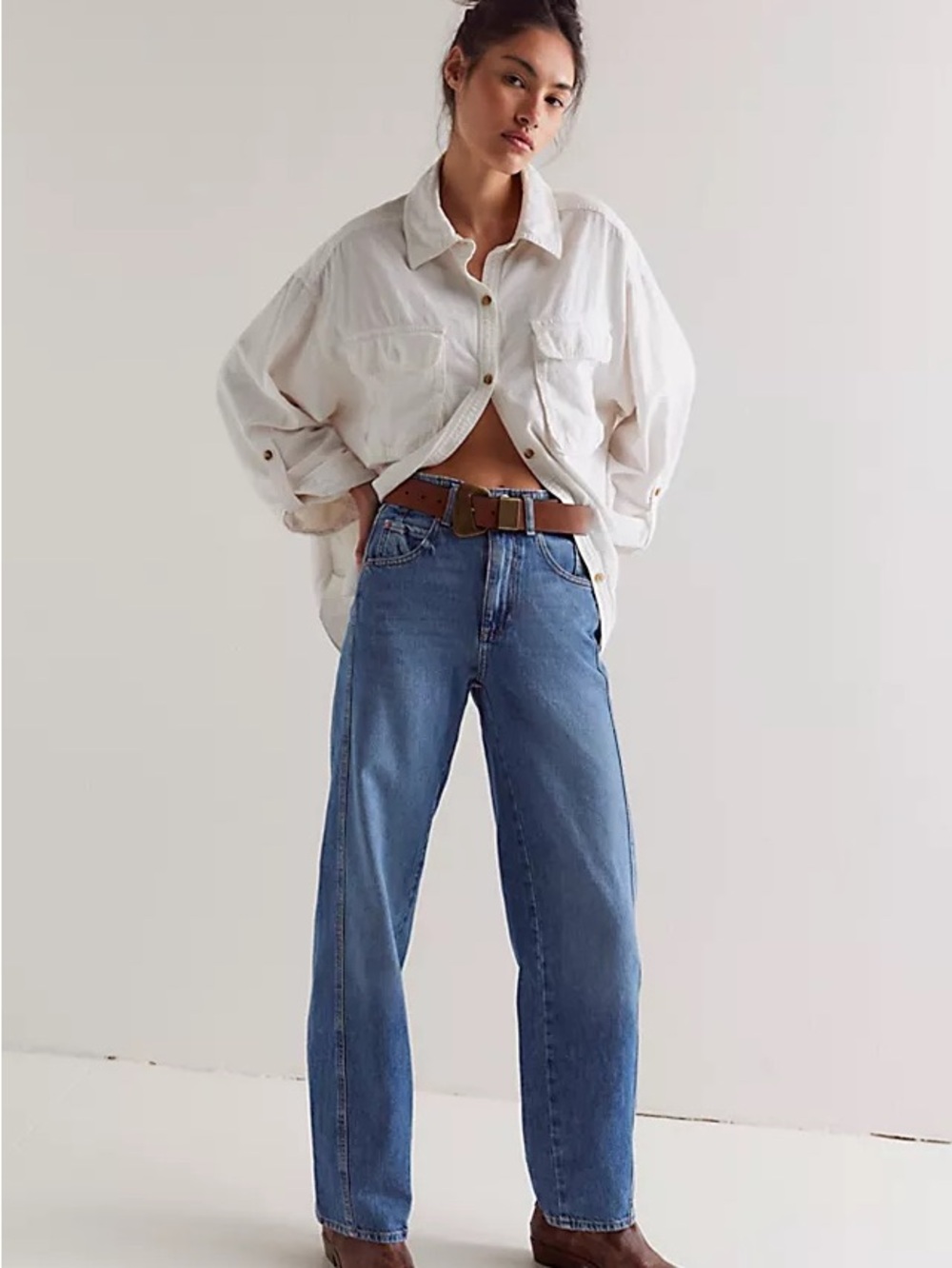 We The Free Straight Leg Jeans - Medium Blue